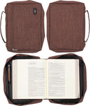 Bible Cover Value Poly-canvas with Ichthus Patch, Extra Large