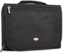 Black Polyester Tri-fold Organizer Bible Cover, Large