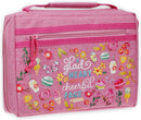 Glad Heart Cheerful Face Pink Bible Cover - Pr 15:13, Medium