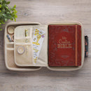 Be Still and Know Teal Two-fold Organizer Bible Case - Psalm 46:10