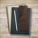 The Lord Is My Strength Walnut-Brown Faux Leather Bookmark- Exodus 15:2