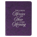 New Mercies Purple Floral Faux Leather Handy-sized Journal