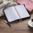 Be Still and Know Serene Roses Faux Leather Journal with Zipper Closure