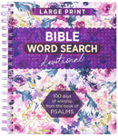 Bible Word Search Devotional, Large Print - Psalms