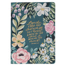Love the Lord Teal Floral Faux Leather Journal with Zipper Closure