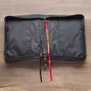 Be Strong and Courageous Gray and Black Faux Leather Classic Bible Cover, Large