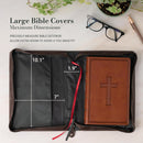 Bible Cover Pursue Righteousness Black & Walnut, Large
