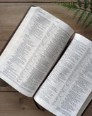 NLT Thinline Center-Column Reference Bible, Genuine Leather, Brown