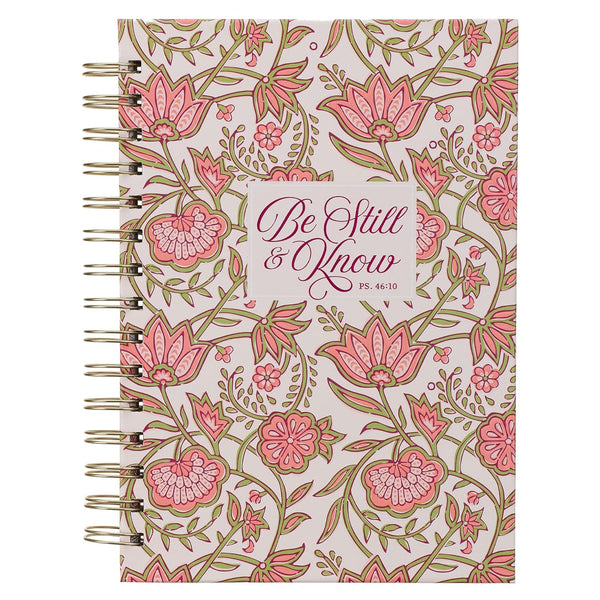 Be Still and Know Pink Spring Wirebound Journal JLW191