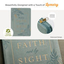 Walk By Faith Classic Zippered Journal, Blue