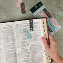 Joy Mint Floral Magnetic Bookmark Set - 1 Thessalonians 5:16-18