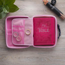 Everything Beautiful Navy Floral Two-fold Organizer Bible Case - Eccles 3:11