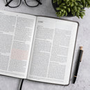NASB Large Print Thinline Value Bible, Gray