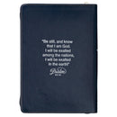 Be Still and Know Serene Roses Faux Leather Journal with Zipper Closure