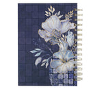 Grace Blue Floral Tile Wirebound Journal