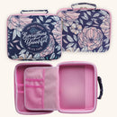 Everything Beautiful Navy Floral Two-fold Organizer Bible Case - Eccles 3:11
