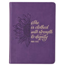 Strength &Dignity Purple Sunflower Handy-Sized Journal - Pro 31:25