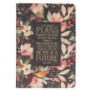 Hope and a Future Midnight Botanical Faux Leather Journal with Zipper Closure JL804
