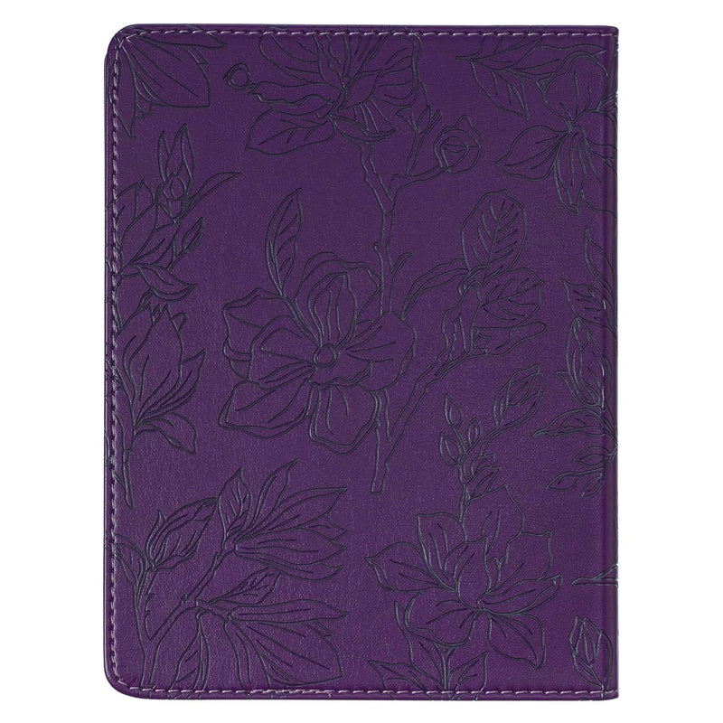 New Mercies Purple Floral Faux Leather Handy-sized Journal