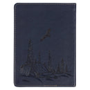 Wings Like Eagles Navy Blue Handy-sized Faux Leather Journal - Isaiah 40:31