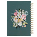 Love the Lord Teal Floral Wirebound Journal