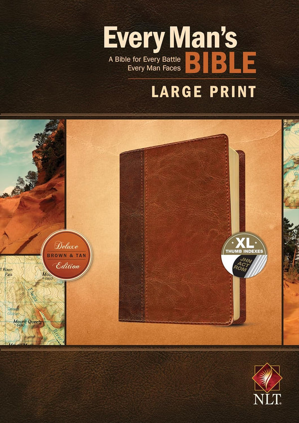 NLT Every Man’s Bible NLT, Large Print, Brown, Indexed
