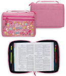 Glad Heart Cheerful Face Pink Bible Cover - Pr 15:13, Medium