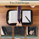 Purple Two Fold Faux Leather Organizer Bible Cover, X-Large
