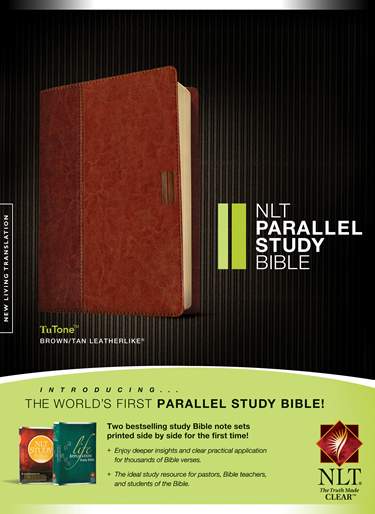 NLT Parallel Study Bible, Brown/Tan, Indexed