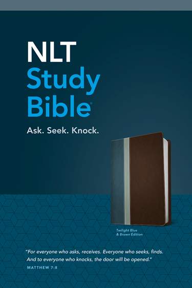 NLT Study Bible, Blue/Brown