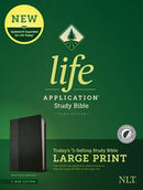 NLT Life Application Study Bible Large Print, Black, Indexed