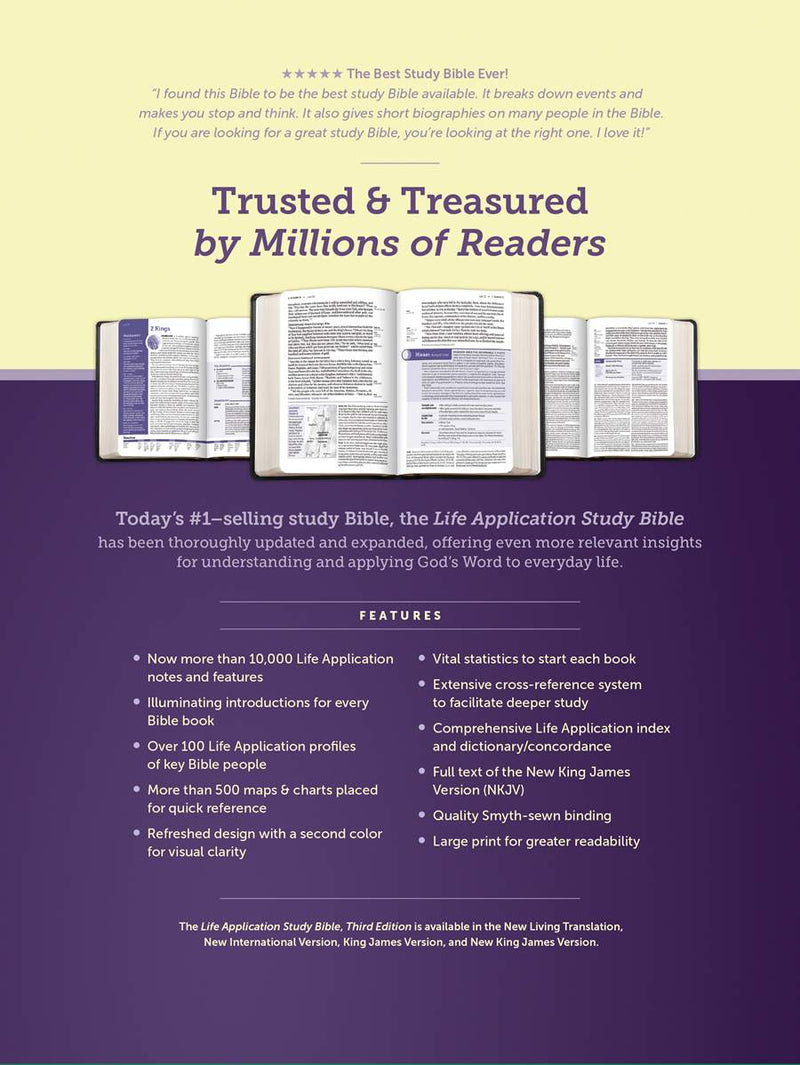NKJV Life Application Study Bible, Large Print, Indexed