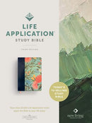 NLT Life Application Study Bible, Third Edition- Teal Floral