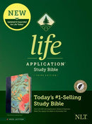 NLT Life Application Study Bible, Third Edition- Floral, Indexed