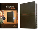 NLT Every Mans Bible, Charcoal, Indexed