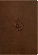 NLT Courage For Life Study Bible for Men, Brown, Thumb Indexed