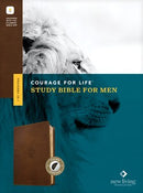 NLT Courage For Life Study Bible for Men, Brown, Thumb Indexed