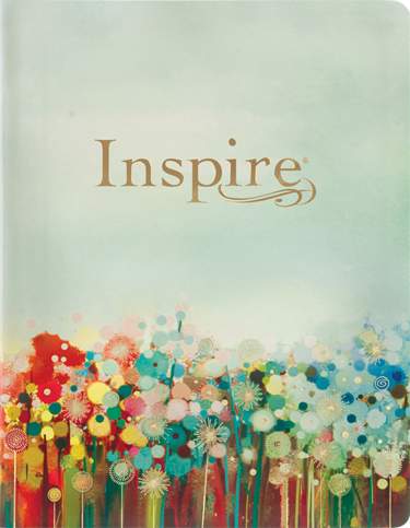 NLT Inspire Bible: The Bible for Creative Journaling, Large Print, Floral Fields