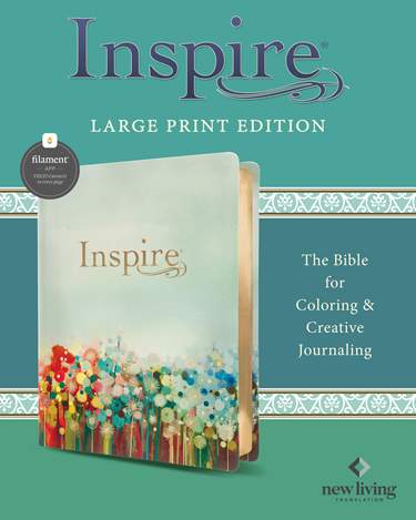 NLT Inspire Bible: The Bible for Creative Journaling, Large Print, Floral Fields