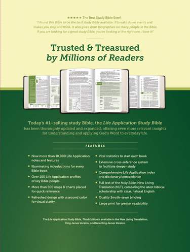 NLT Life Application Study Bible Large Print, Brown, Indexed