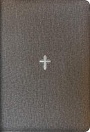 NLT Thinline Reference Zipper Bible, Filament Enabled, Gray Textured Cross