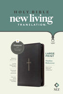 NLT Large Print Thinline Reference Bible, Filament Enabled, Black Cross