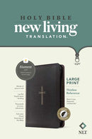 NLT Large Print Thinline Reference Bible, Filament Enabled, Black Cross, Indexed