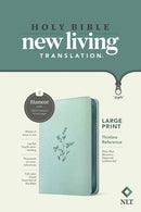 NLT Large Print Thinline Reference Bible, Filament Enabled, Blue Blossoms