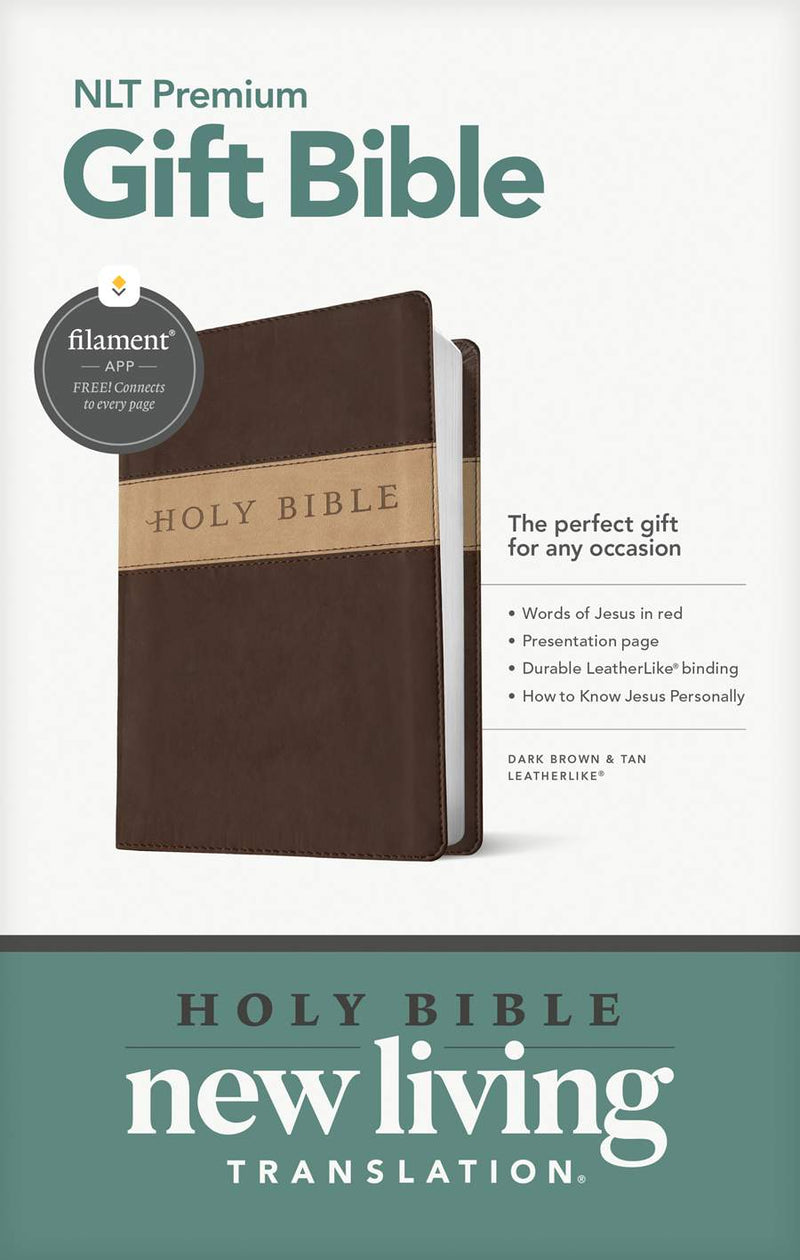 NLT Premium Gift Bible, Filament Enabled, Brown/Tan