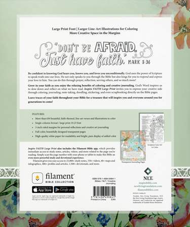 NLT Inspire: Faith Bible Large Print