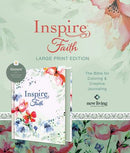 NLT Inspire: Faith Bible Large Print, Hardcover, Floral
