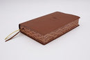 NIV, Heritage Bible, Page Edge Art Edition, Leathersoft over Board, Brown, Red Letter, Comfort Print