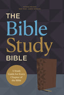 NKJV, The Bible Study Bible, Leathersoft, Brown, Comfort Print