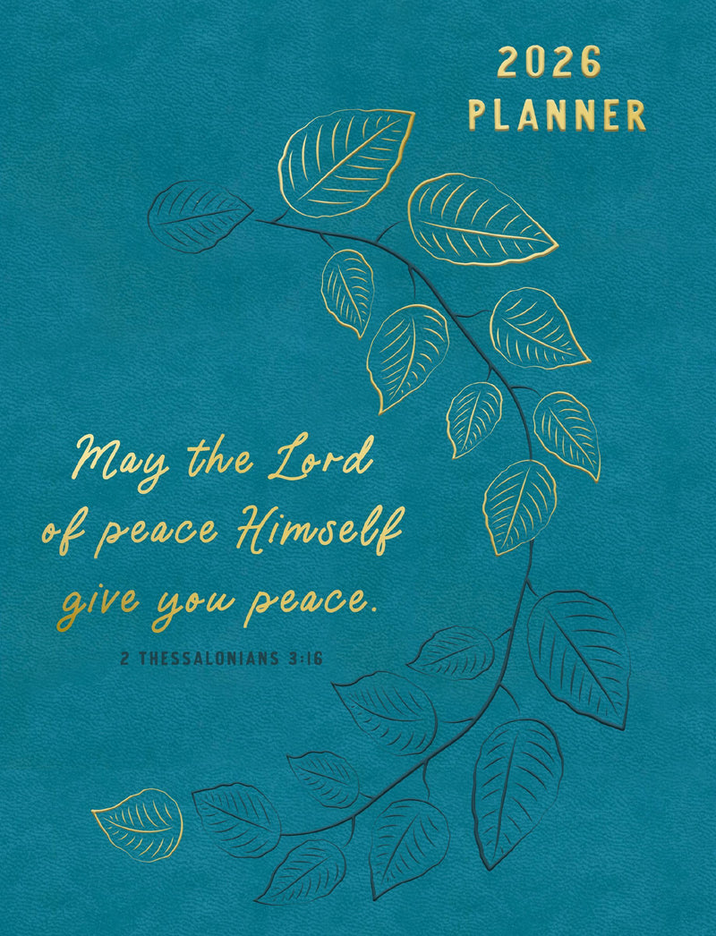 2026 NKJV 16-Month Scripture Planner, Zippered Leathersoft, Teal